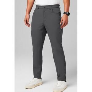 NWT Fabletics Mens Size 31x30 Gray The Don 5-Pocket Stretch Breathable Pants